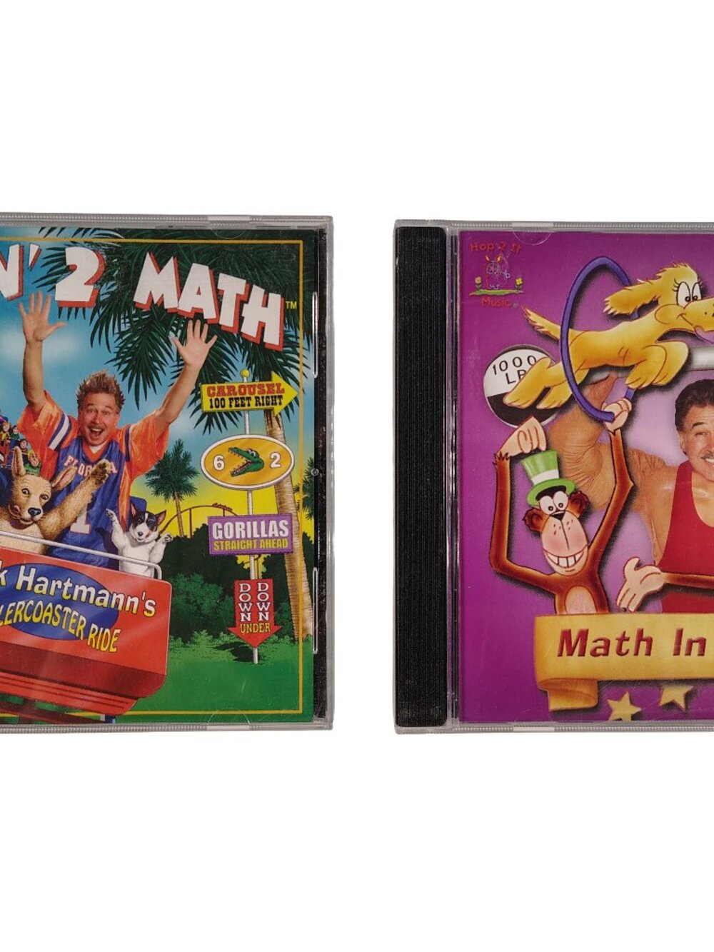 Jack Hartmann Vintage Y2K Math Educational Sing-Along Musical CD 2-Pack Set